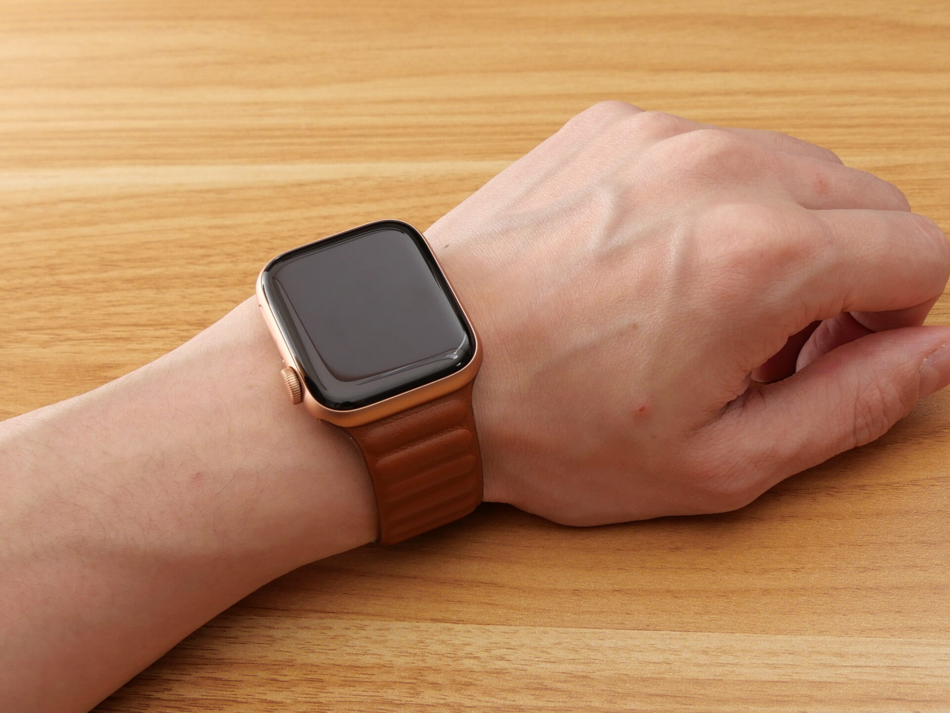 Applewatch バンド 本革 スリム 腕時計 ブルー - 時計
